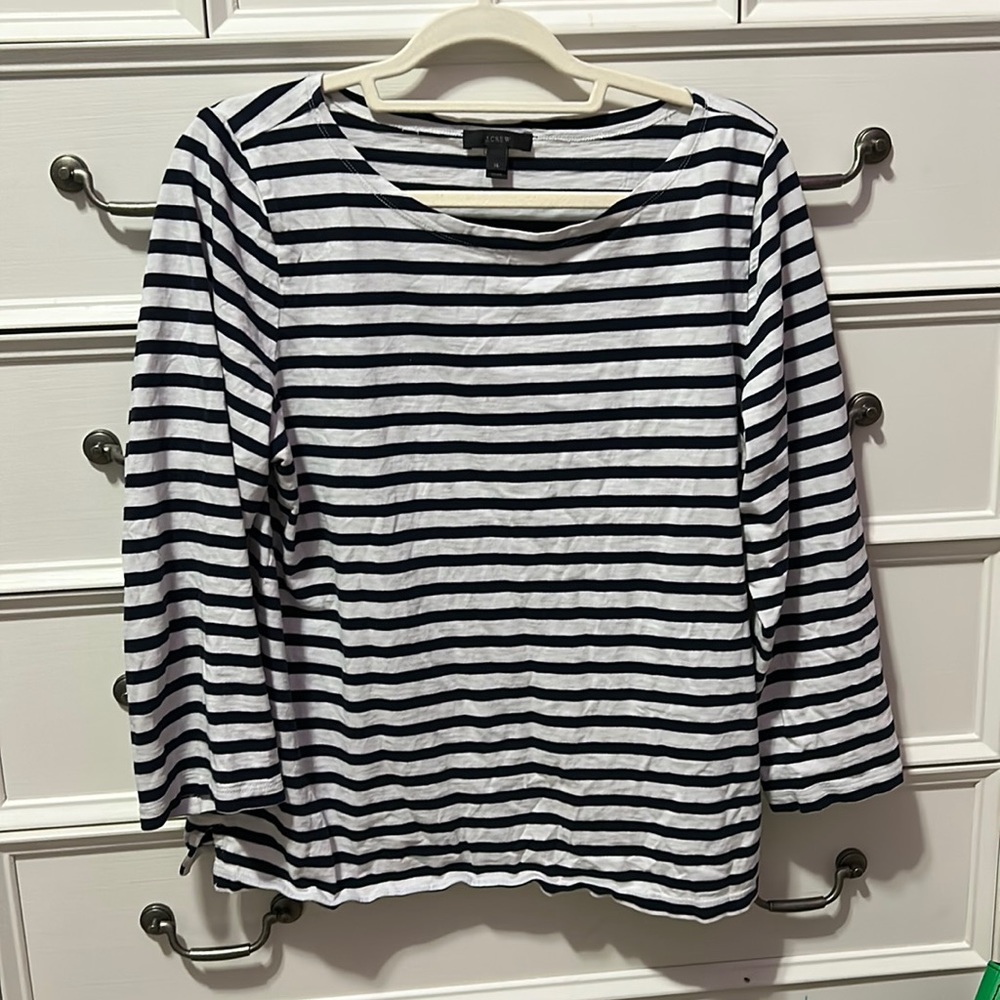 J Crew classic mariner boatneck tee